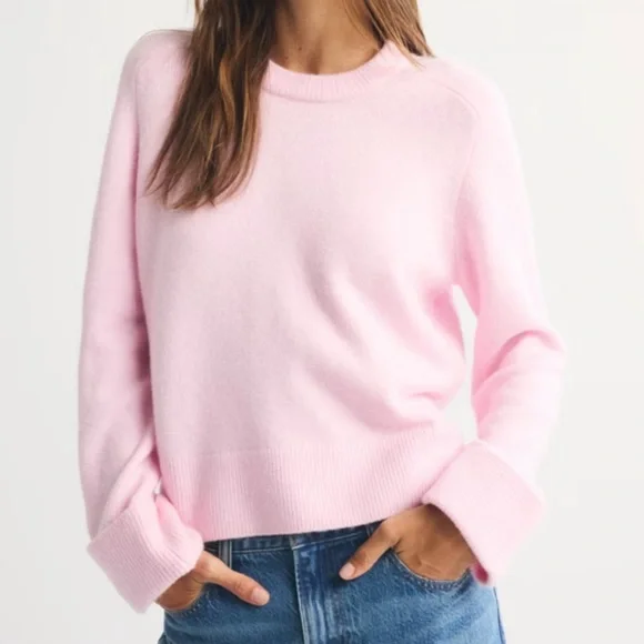 Abercrombie Wool Blend Pink Madeline Sweater - Picture 1 of 6